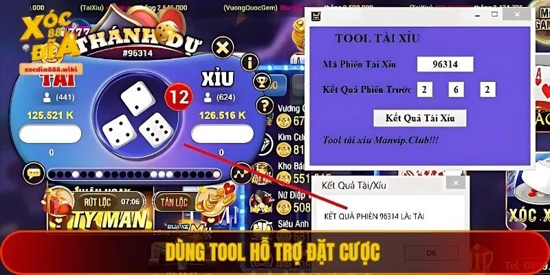 Dùng tool hỗ trợ đặt cược 